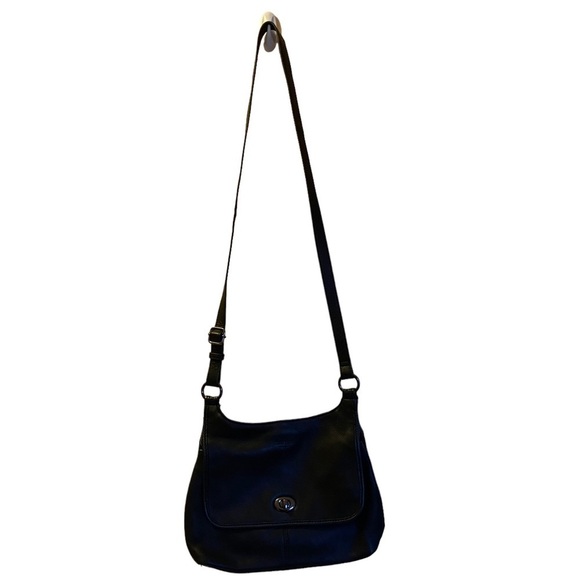 margot Handbags - MARGOT Anthropology Black leather crossbody bag purse